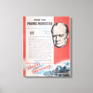 Impressão Em Tela Winston Churchill, Reprint of British WW2 poster