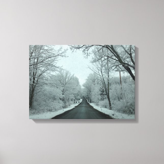 Impressão Em Tela Winter Road (Frente)
