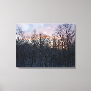 Impressão Em Tela Winter Sunrise I Pastel Nature Landscape