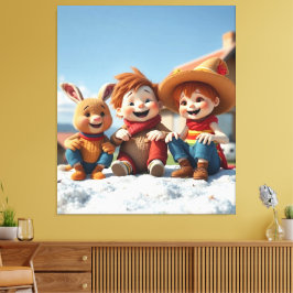 Impressão Em Tela Winterfreunde im Glück