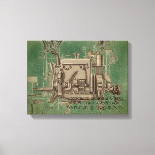 Impressão Em Tela Wisconsin Motor Milwaukee Wisconsin, motor a gás X