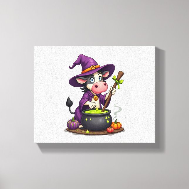 Impressão Em Tela Witch Cow Cauldron Brew (Frente)