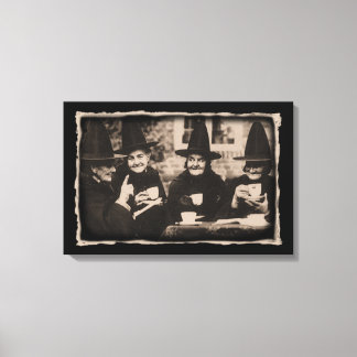 Impressão Em Tela Witches Tea festa - old black/white