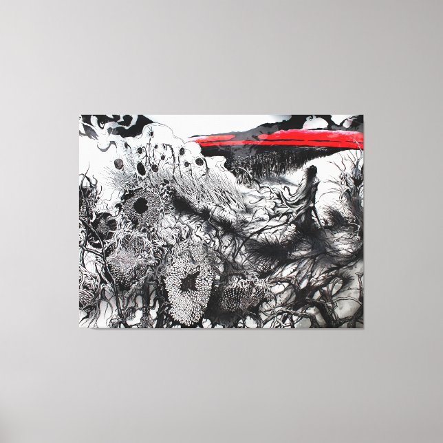 Impressão Em Tela Withering Fields of the Crimson Dusk (Frente)