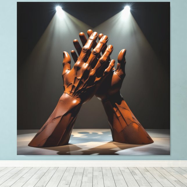 Impressão Em Tela „Wo Stahl den Geist umarmt“ (Insitu(piso de madeira))