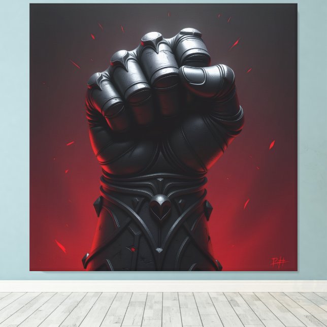 Impressão Em Tela „Wo Stahl den Geist umarmt“ (Insitu(piso de madeira))