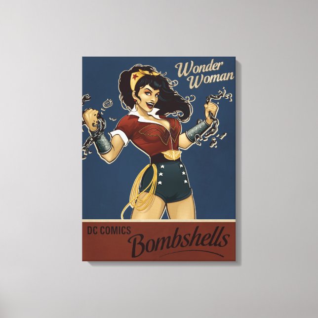 Impressão Em Tela Wonder Woman Bombshell (Frente)
