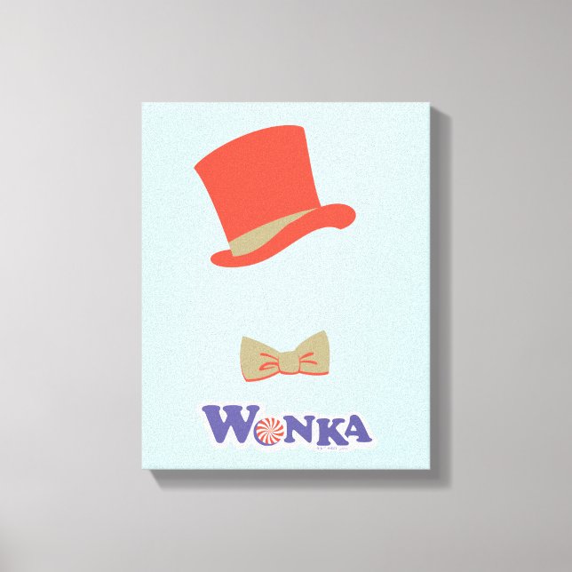 Impressão Em Tela Wonka Top Hat e Arco Tie (Frente)