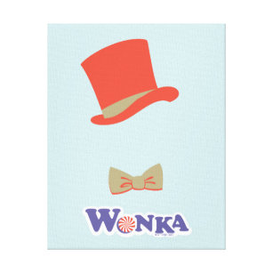 Impressão Em Tela Wonka Top Hat e Arco Tie