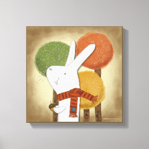 Impressão Em Tela Woodland Bunny com Acorn