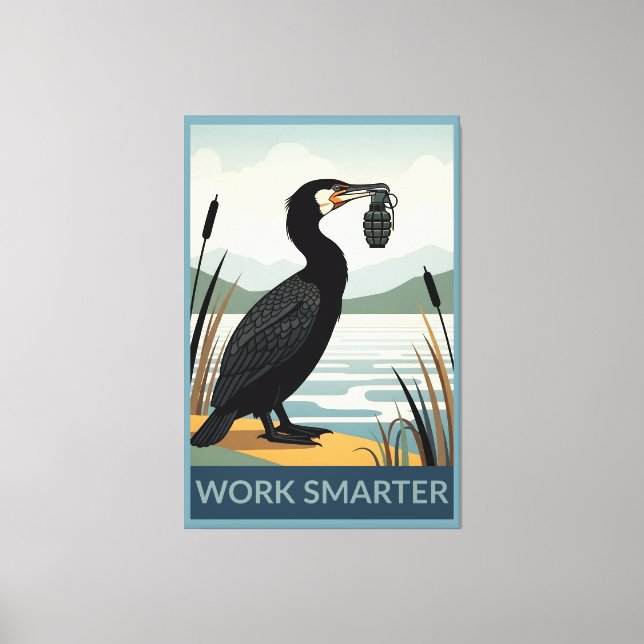 Impressão Em Tela Work smarter poster (Frente)