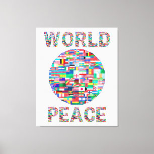 Impressão Em Tela World Peace Flag II Collection Wall Art