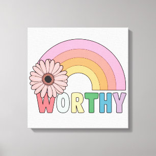 Impressão Em Tela Worthy Rainbow Bloom