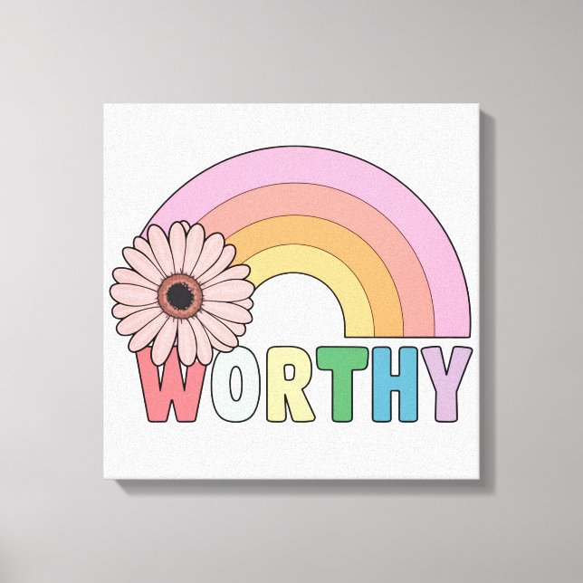 Impressão Em Tela Worthy Rainbow Bloom (Frente)