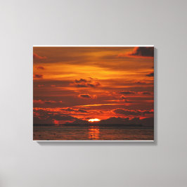 Impressão Em Tela Wunderschöner Sonnenuntergang am Meer