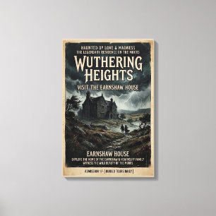 Impressão Em Tela Wuthering Heights Pântano Gótico Vintage Viagem
