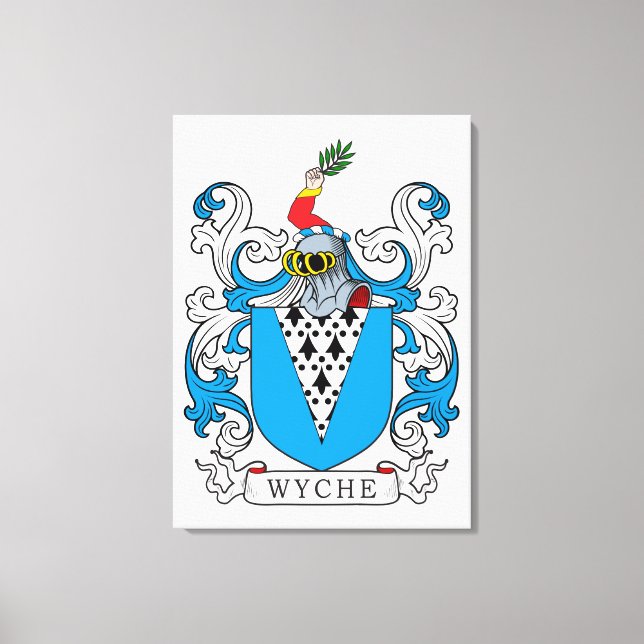 Impressão Em Tela Wyche Family Crest (Frente)