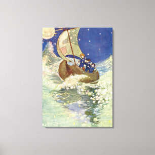 Impressão Em Tela Wynken, Blynken, e assentimento de Willie Pogány