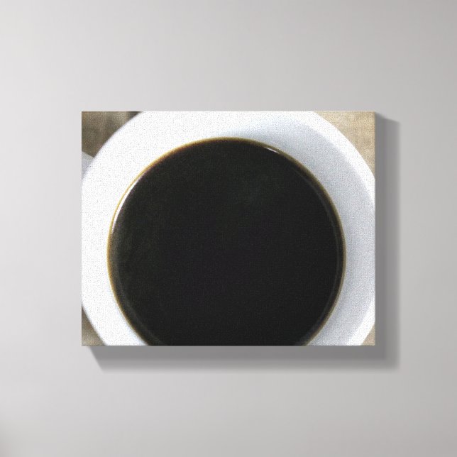 Impressão Em Tela Xícara de café preto em uma lama branca no ritmo 8 (Frente)