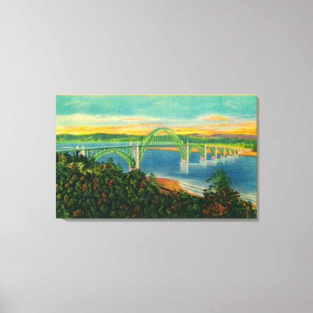 Impressão Em Tela Yaquina Bay BridgeNewport, OR (Frente)