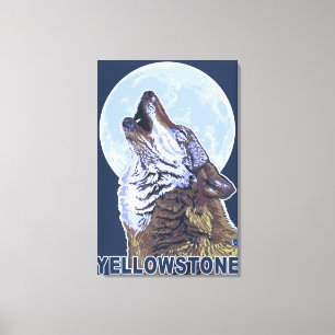 Impressão Em Tela YellowstoneHowling Wolf