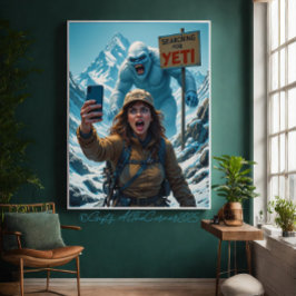 Impressão Em Tela Yeti Bigfoot Sasquatch Selfie Monte Everest