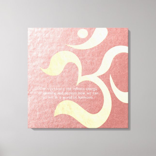 Impressão Em Tela Yoga Meditation Instrutor Life Coach OM Cotes (Frente)