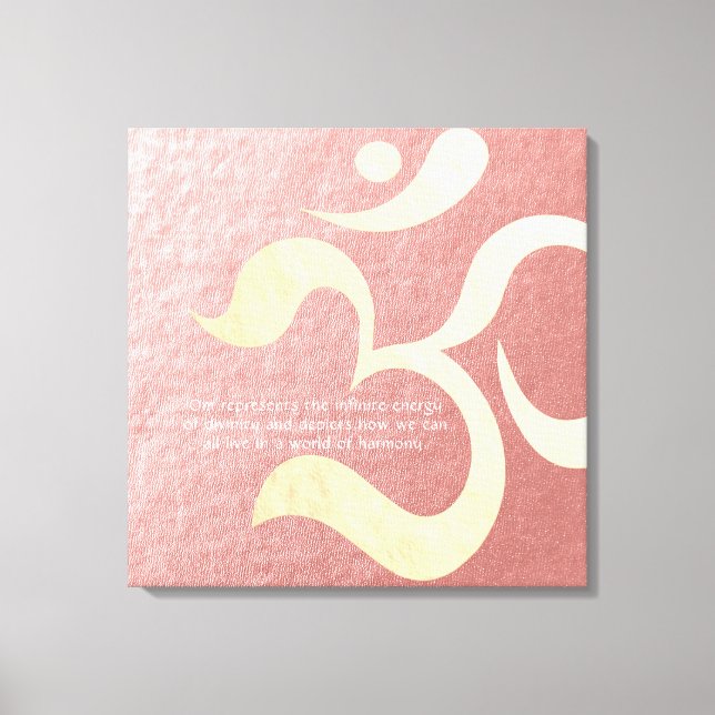 Impressão Em Tela Yoga Meditation Instrutor Life Coach OM Cotes (Frente)