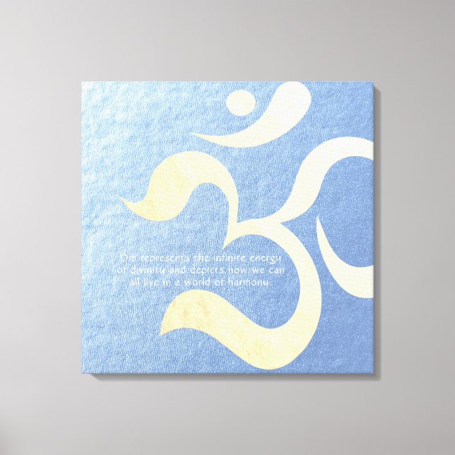 Impressão Em Tela Yoga Meditation Instrutor Life Coach OM Cotes (Frente)