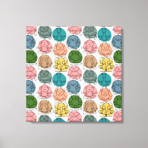 Impressão Em Tela Yoga poses pattern Yoga seamless pattern 9