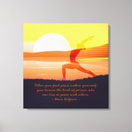Impressão Em Tela Yoga Tescher Sun Salutation Half Moon Pose Aspas