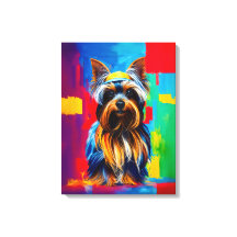 Yorkie dog Pop Art
