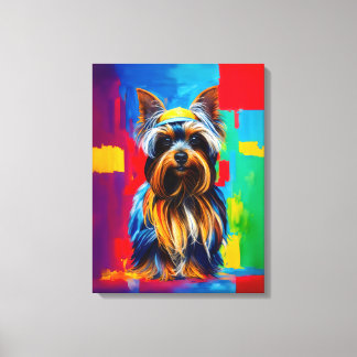 Impressão Em Tela Yorkie dog Pop Art