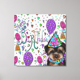Impressão Em Tela Yorkie Poo