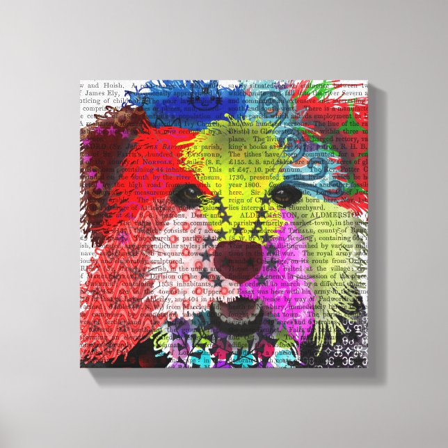 Impressão Em Tela Yorkshire Terrier - Patchwork (Frente)