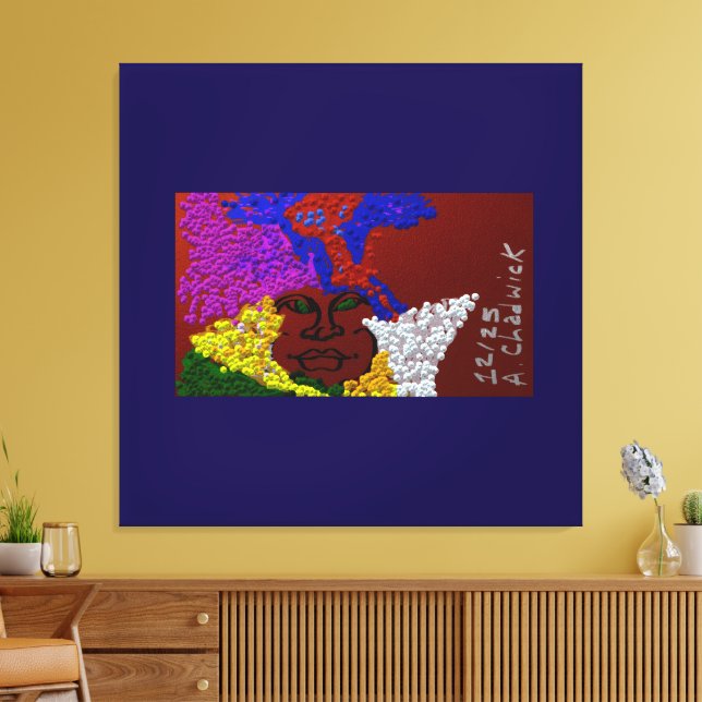 Impressão Em Tela Young Woman in the Flower Mist (Insitu(Sala de estar))