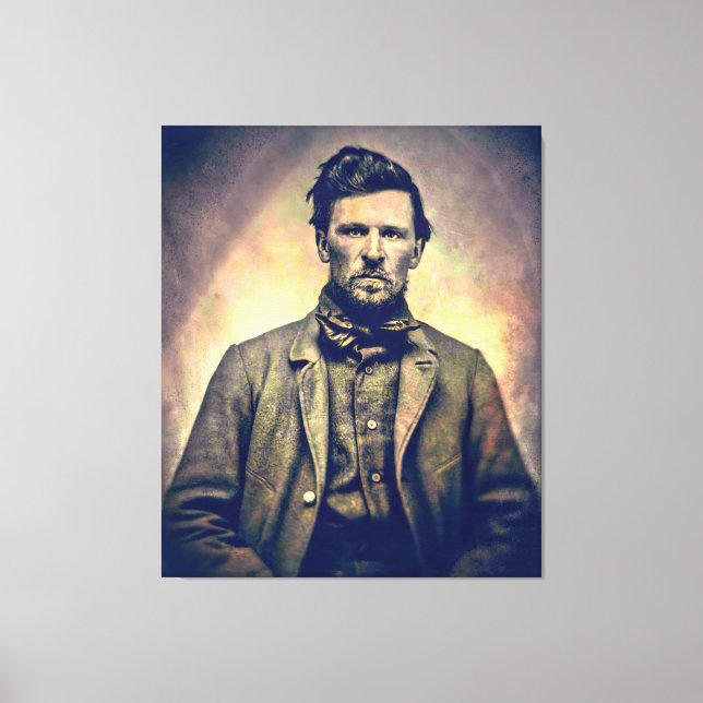 Impressão Em Tela Young Wyatt Earp c. 1870 (Frente)