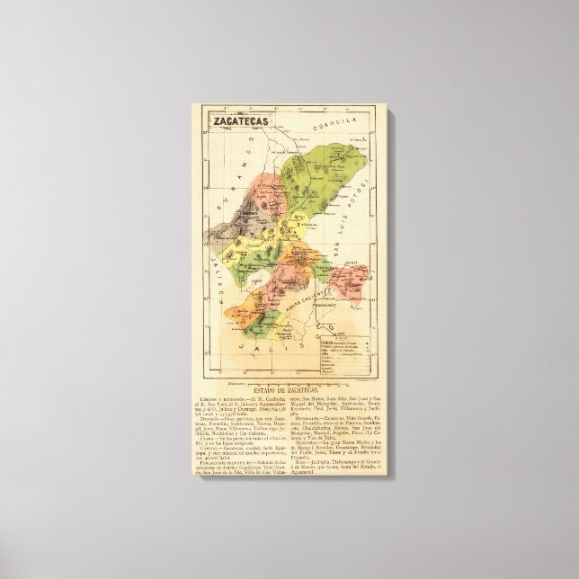 Impressão Em Tela Zacatecas, México (Frente)