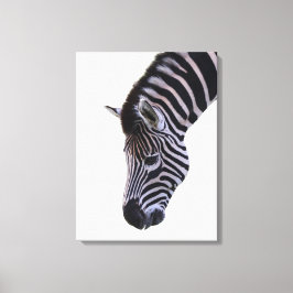 Impressão Em Tela Zebra Close-Up | Black & White Wildlife Wall Art