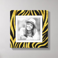Zebra Dourada de Foto Personalizada