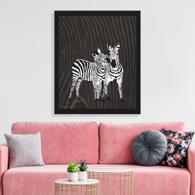 Impressão Em Tela Zebra Play (Insitu(Sala de estar))