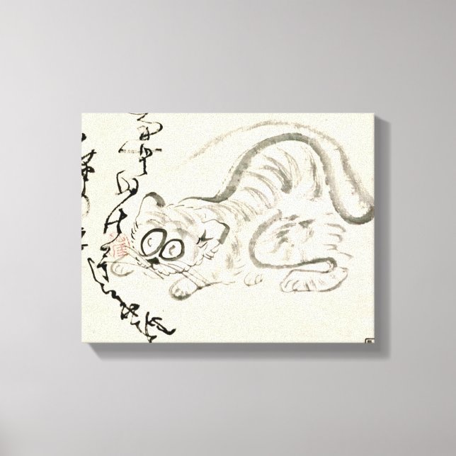 Impressão Em Tela Zen Classics - Gibon Sengai - Tiger (Frente)