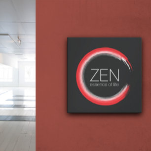 Impressão Em Tela Zen Vermelho