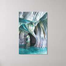 ZENAH | Reflexões Azuis Glaciais - Mármore Abstrat