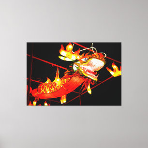 Impressão Em Tela Zhulong Dragão de Fogo