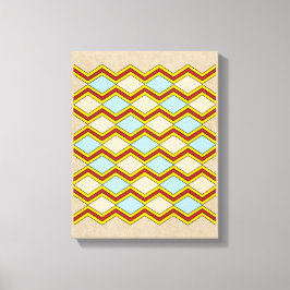 Impressão Em Tela Zigzags e Abstrato de Ouros