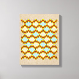 Impressão Em Tela Zigzags e Abstrato de Ouros