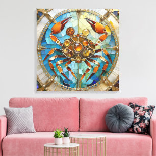 Impressão Em Tela Zodiac - Cancer O Caranguejo