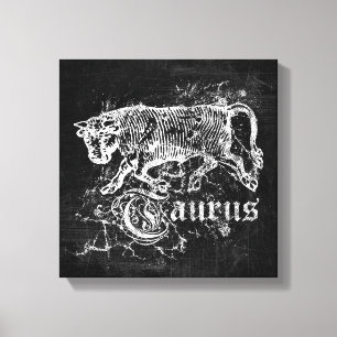 Impressão Em Tela Zodíaco Vintage Taurus