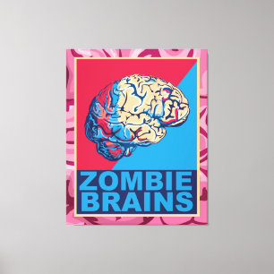 Impressão Em Tela Zombie Brain